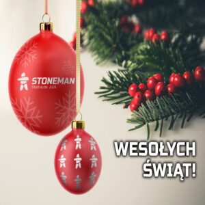 Wesołych Świąt - bombki z logo StoneMan Triathlon